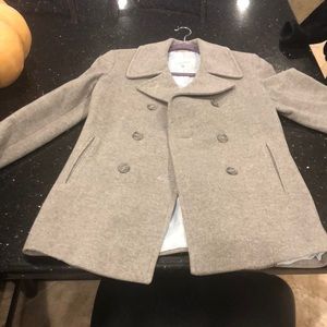 Gray wool pea coat jacket Calvin Klein